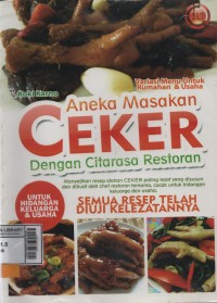 Aneka masakan ceker dengan cita rasa restoran