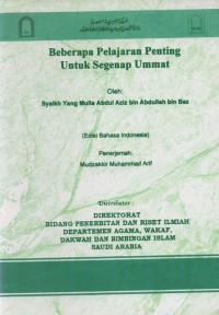 Image of Beberapa pelajaran penting untuk segenap ummat