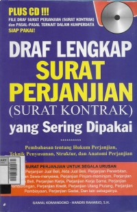 Draf lengkap surat perjanjian (surat kontrak) : yang sering di pakai