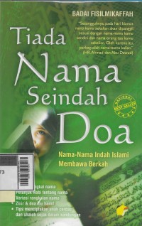 Tiada nama seindah doa