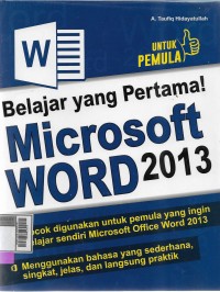 Belajar yang pertama! Microsoft Word 2013