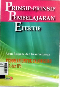 Prinsip-prinsip pembelajaran efektif